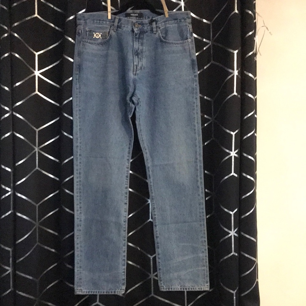 New Authentic Versace “Biggie Medusa” Nonstretch Denim Jeans – Size 34 - Picture 4 of 17